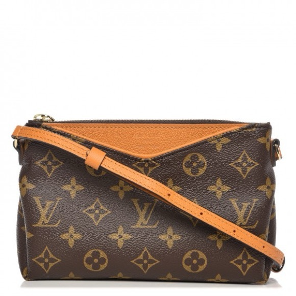 LOUIS VUITTON Monogram Pallas Crossbody Safran Authentic - Picture 1 of 12